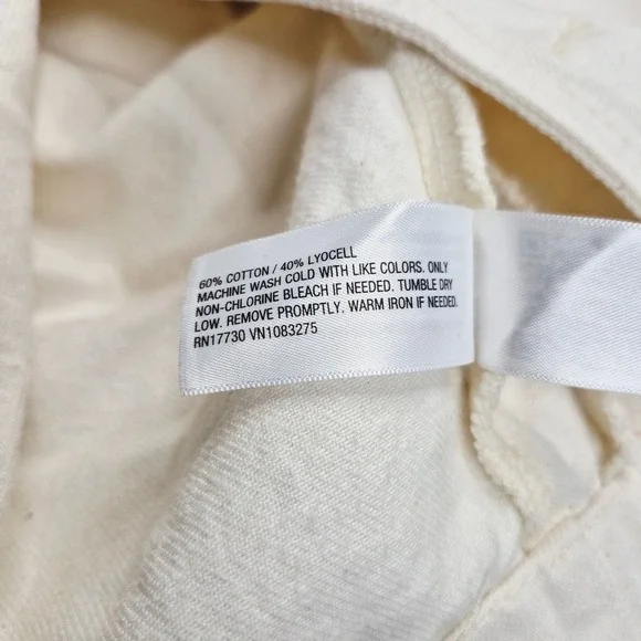 Universal Thread Womens Small Ecru Cropped Moto Jacket Cotton Lyocell W9P38Y NWT - Picture 9 of 13